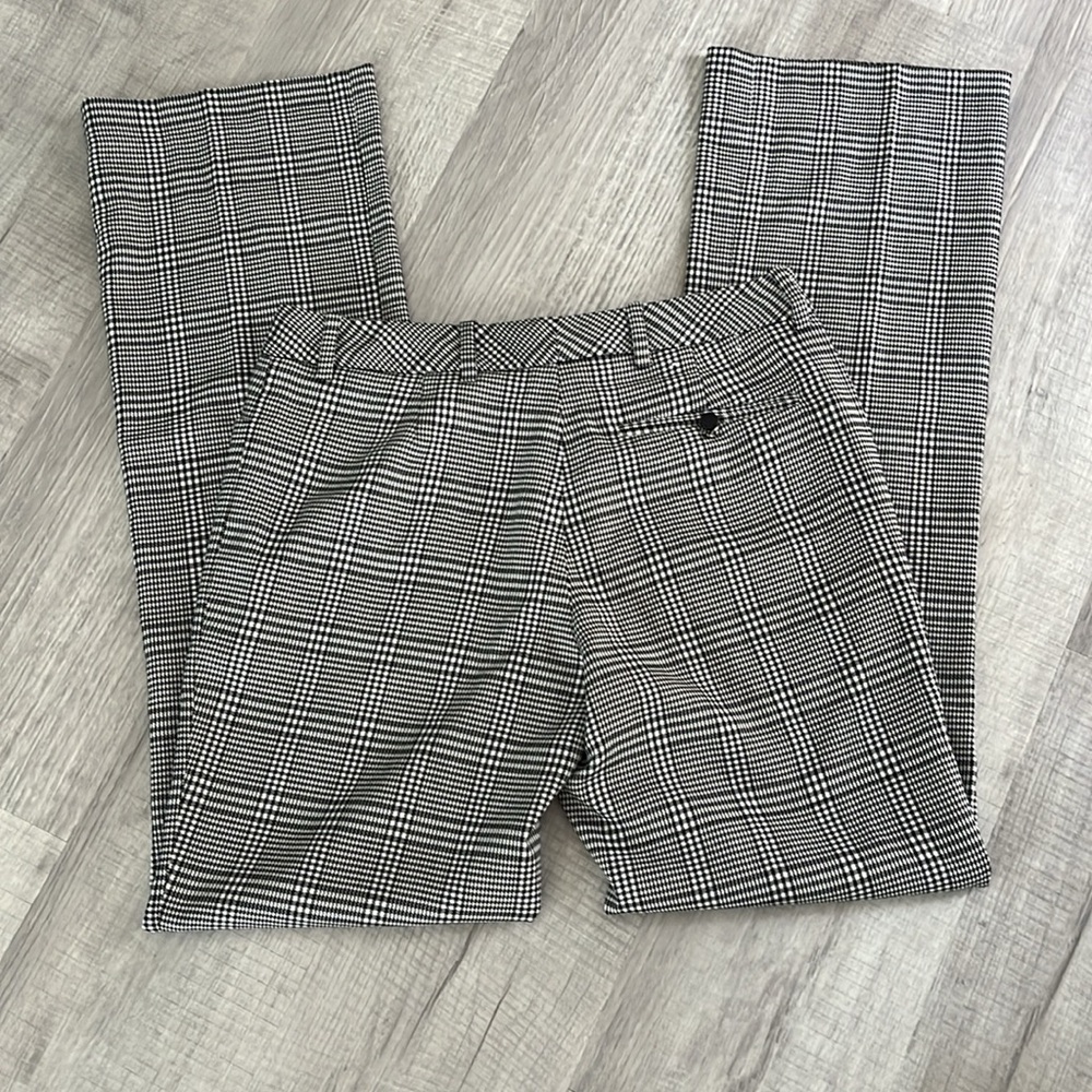 Calvin Klein Black and White Plaid Trousers - Picture 4 of 7